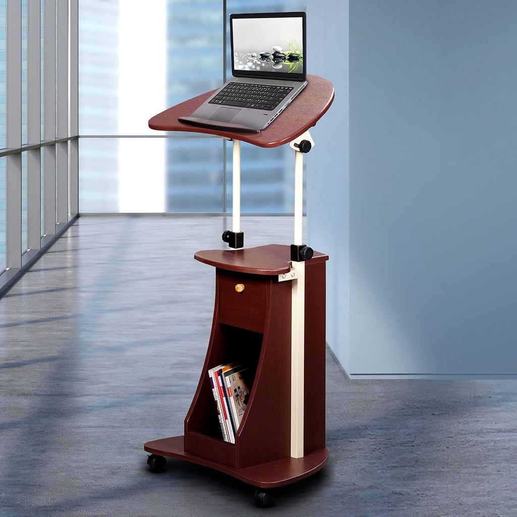 Black Sit-to-Stand Mobile Medical Laptop Computer Cart, Pack of 2 O99167