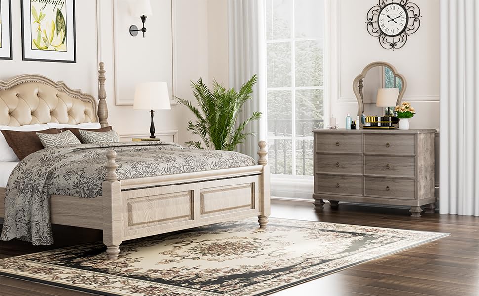 White 6 Drawer Wooden Dresser X315