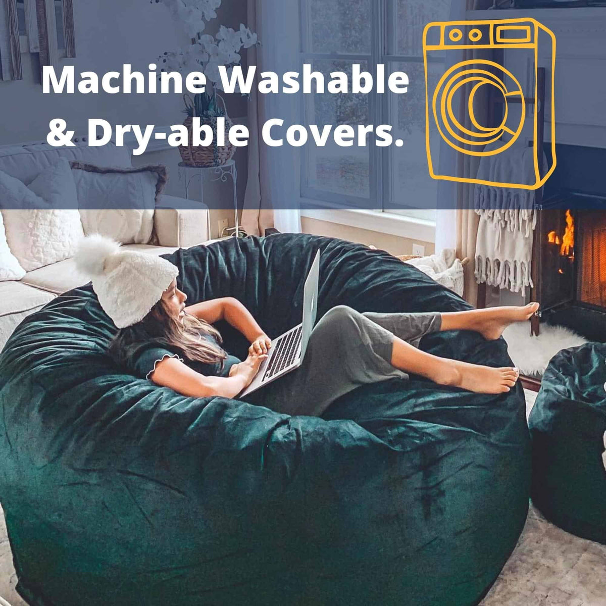 5 ft. Foam-Filled Bean Bag Chair N65224