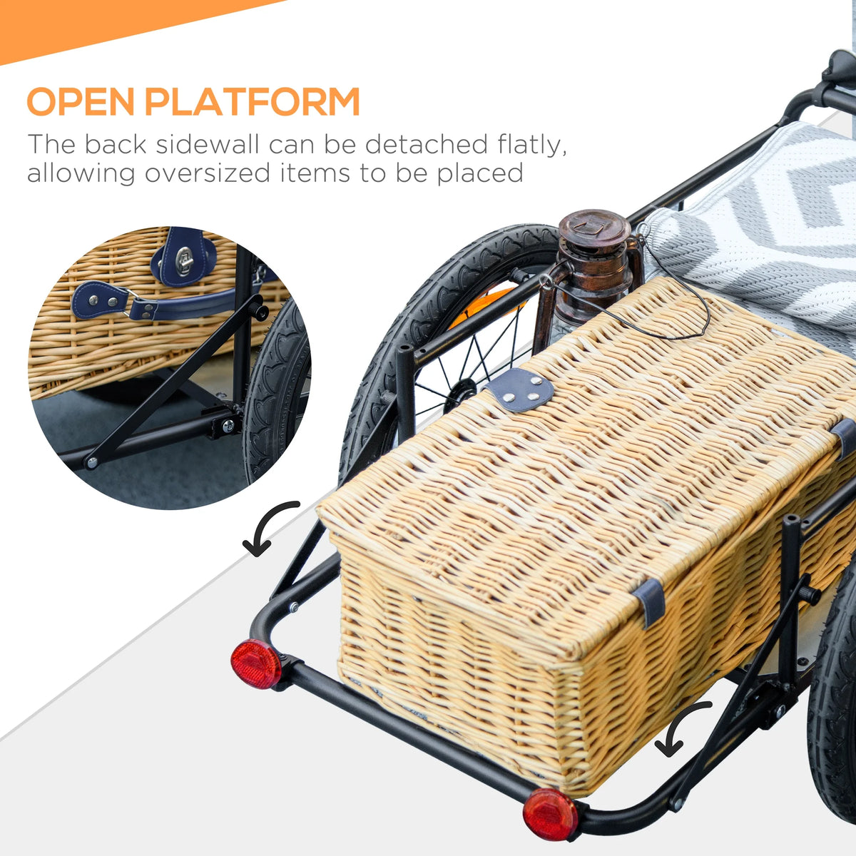 Bike Trailer Wagon with Removable Storage Box S588