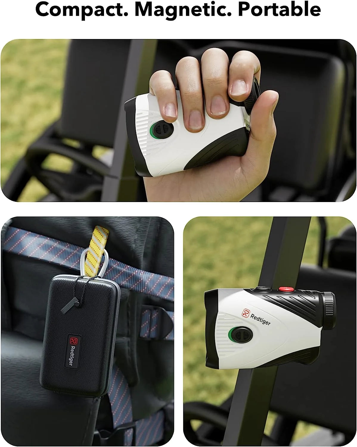 Black & White Mix Laser Golf Rangefinder with Slope, 1200 Yards Range L9652