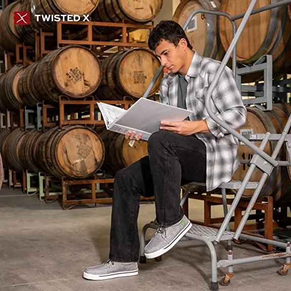 Light Grey Work Casual Shoe with Safety Toe R3733