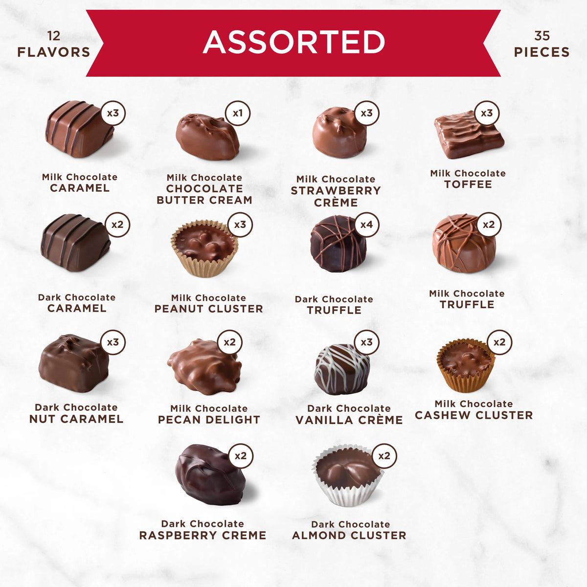 20.1 oz Assorted Milk & Dark Chocolate Gift Box S827775