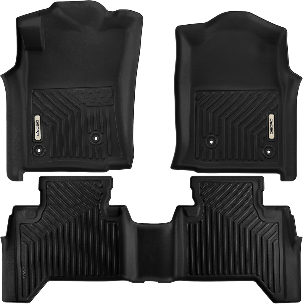 Black TPE All-Weather Floor Mats Full Set L8250