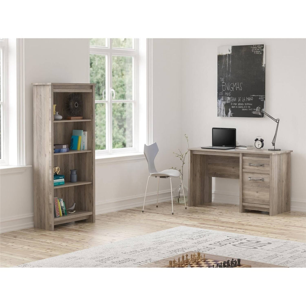 Ivory Oak 4 Shelf Bookcase J7233