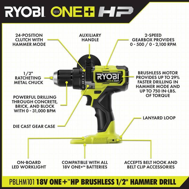 18V Brushless Cordless 1/2 in. Hammer Drill B617