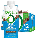 Organic Vegan Protein Shake, Creamy Chocolate, 20g Plant Based Protein, 11 Fl Oz (Pack of 12) Y62984