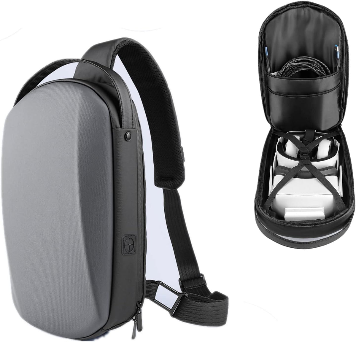 Hard Carrying Case for VR Headset and Touch Controllers (Grey) I70152