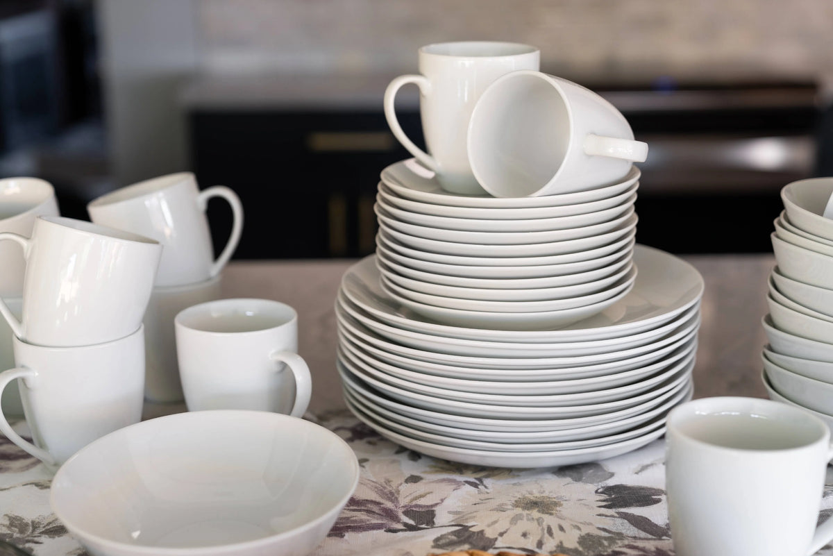 Ceramic Cereal Bowl Set of 12 White E42099
