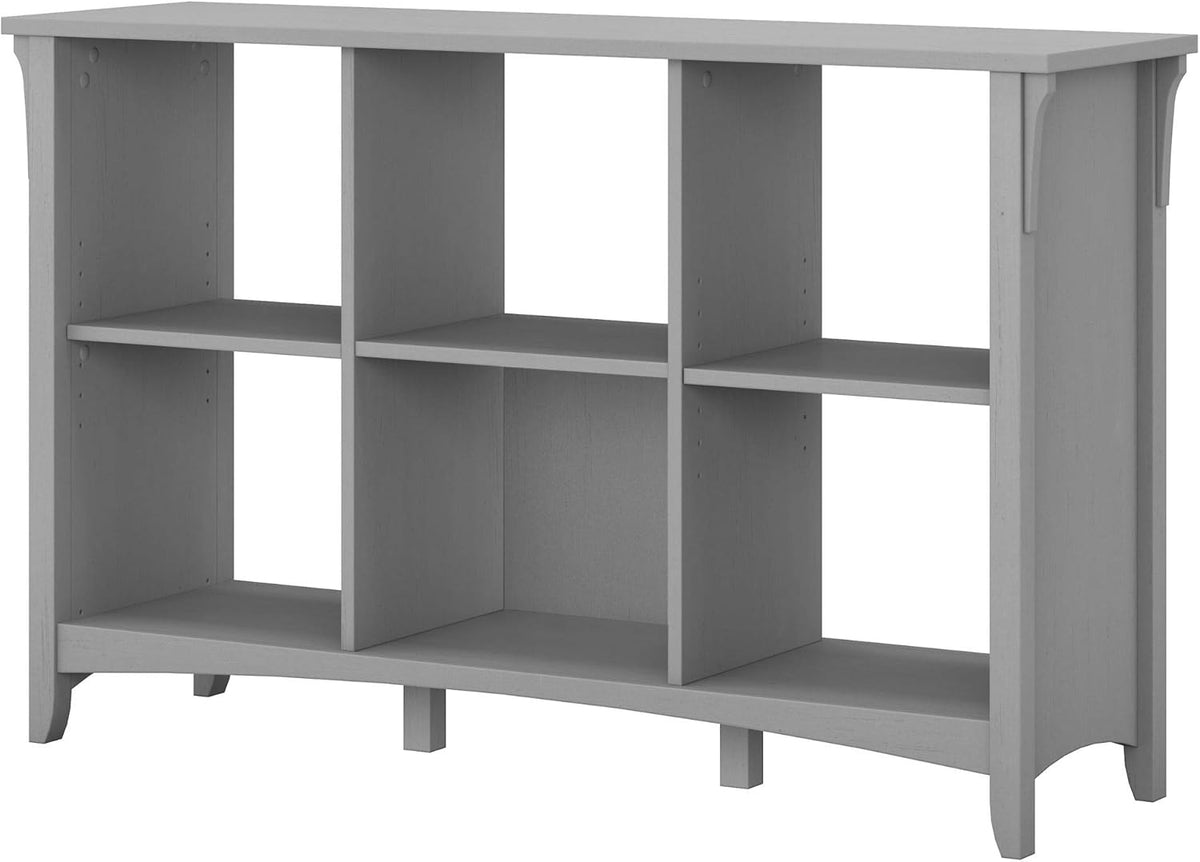 Gray Storage Cabinet with Doors and 6 Cube Organizer Z2702