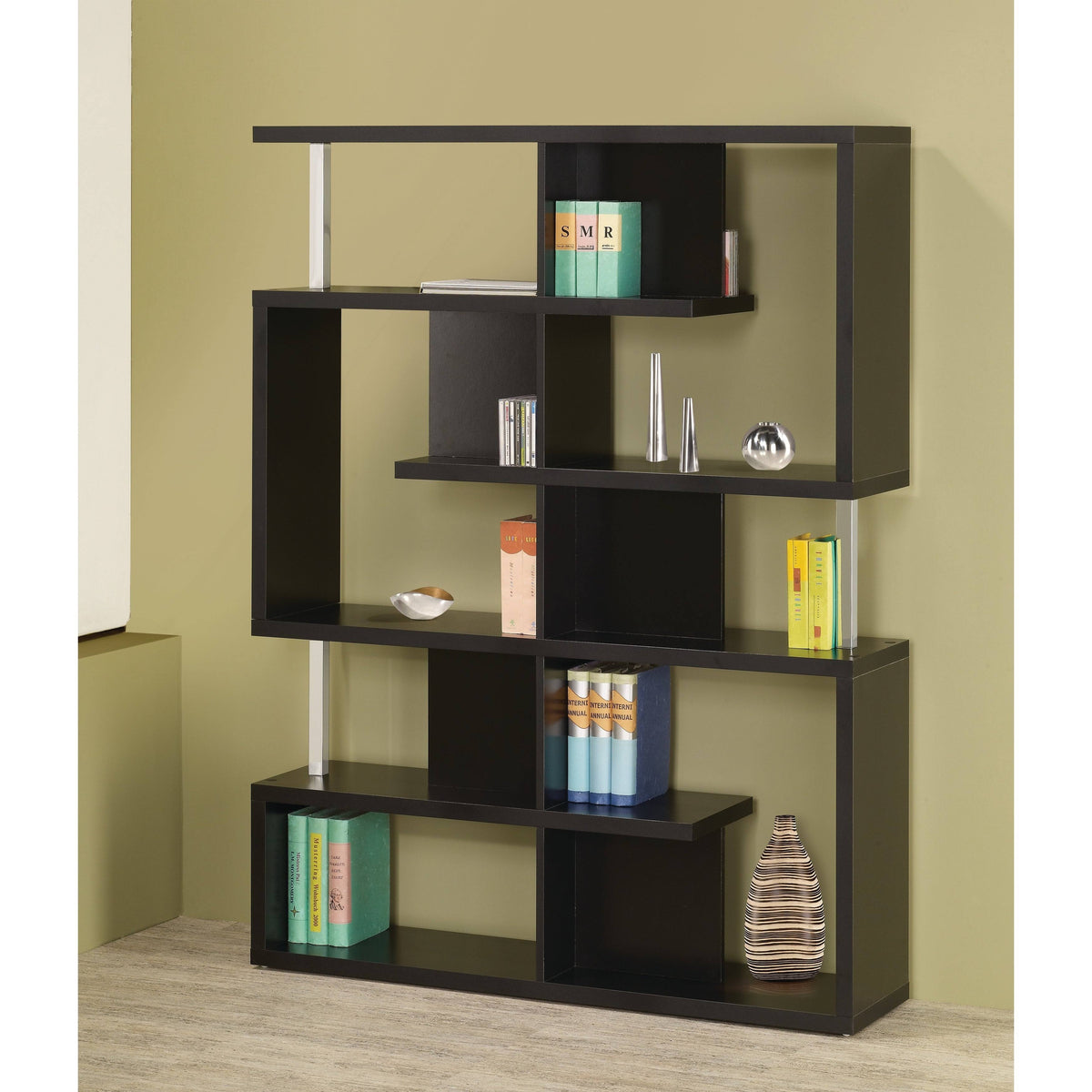 Black Modern Cube Bookcase Q8001