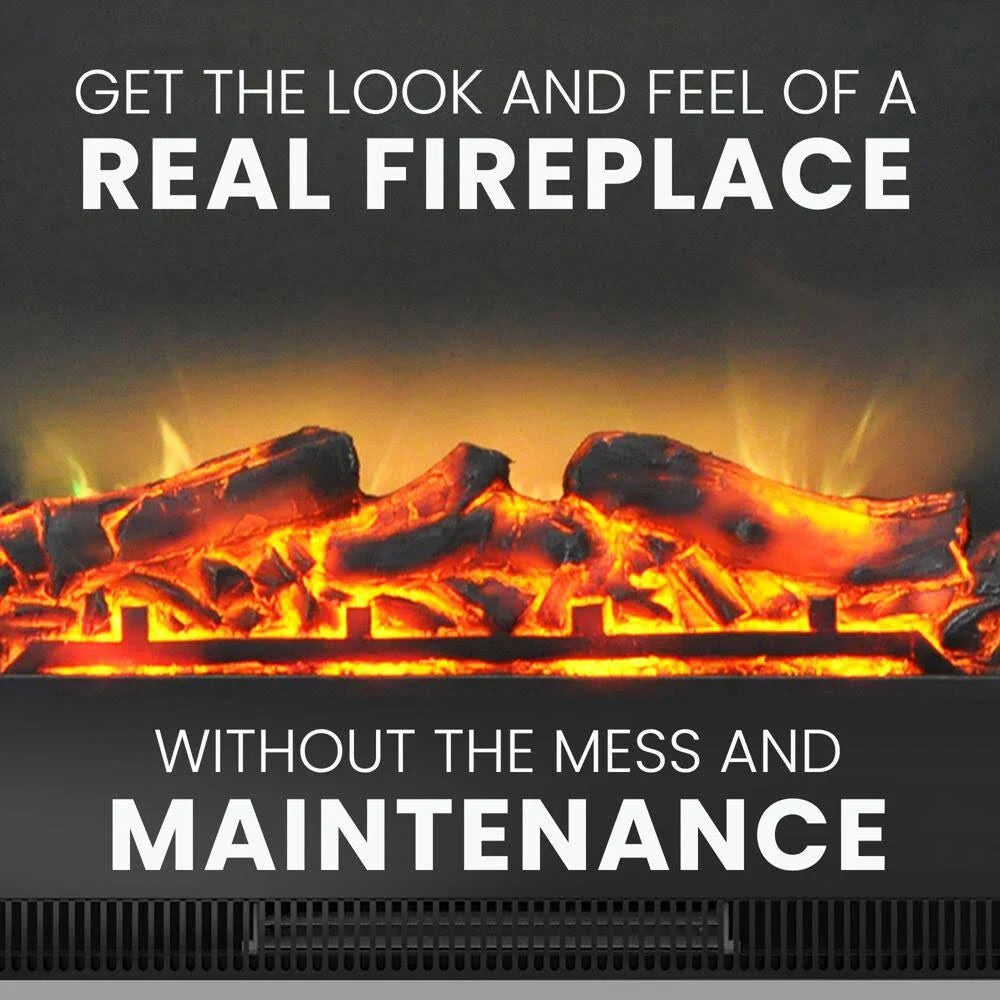 Mahogany Electric Fireplace with Multi-Color LED Insert U12703