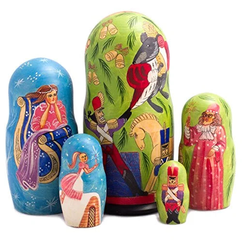 Nutcracker Ballet Nesting Dolls Set 5pcs Matryoshka Dolls B9935