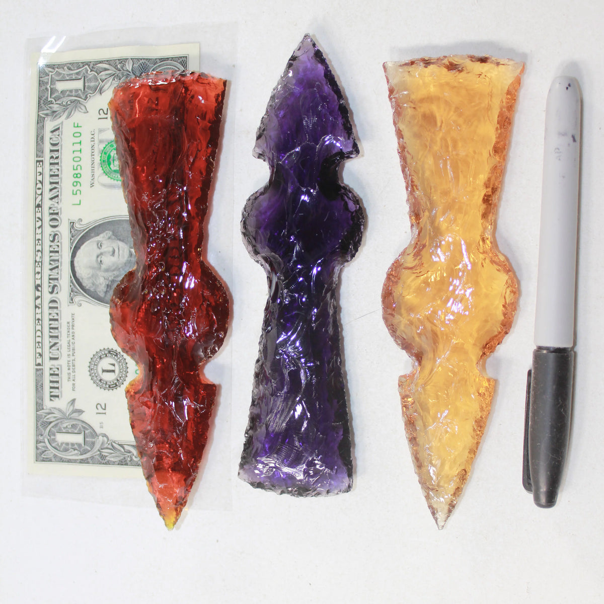Glass Ornamental Tomahawk Heads Z266