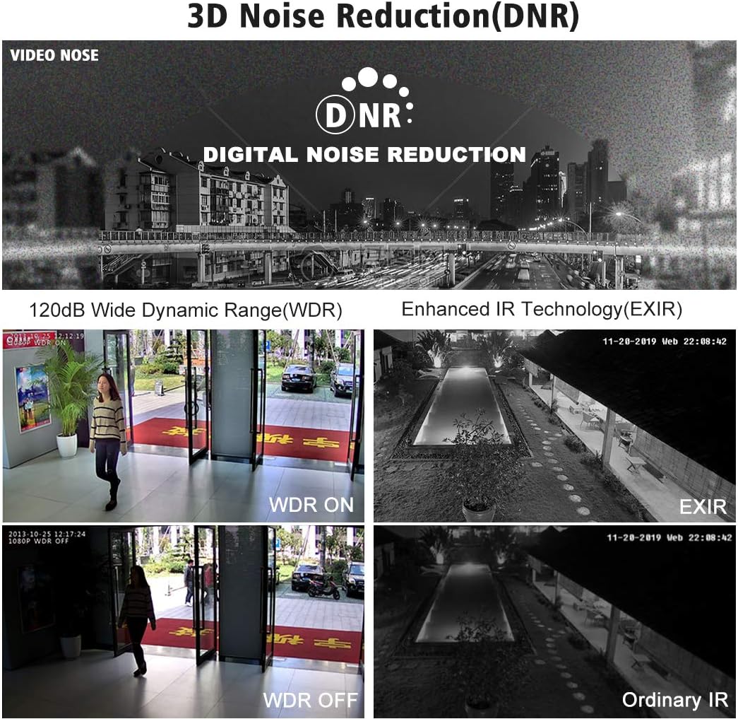 6MP PoE Outdoor Dome IP Camera with 2.8mm Lens, Built-in Mic, 164ft Night Vision, IP67 Waterproof P443363