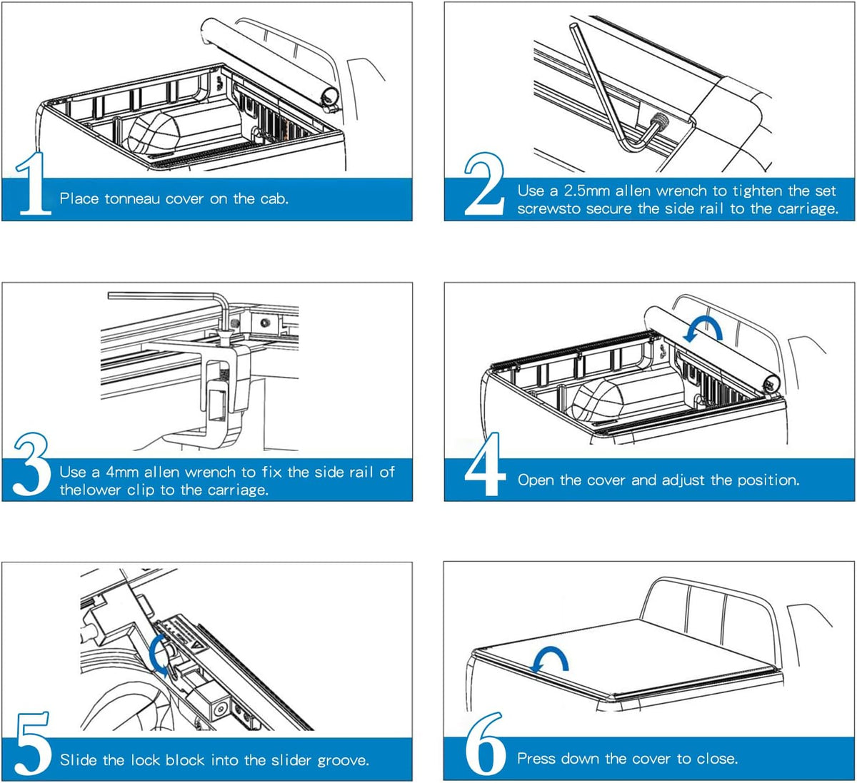 Soft Roll Up Truck Bed Tonneau Cover Y2125