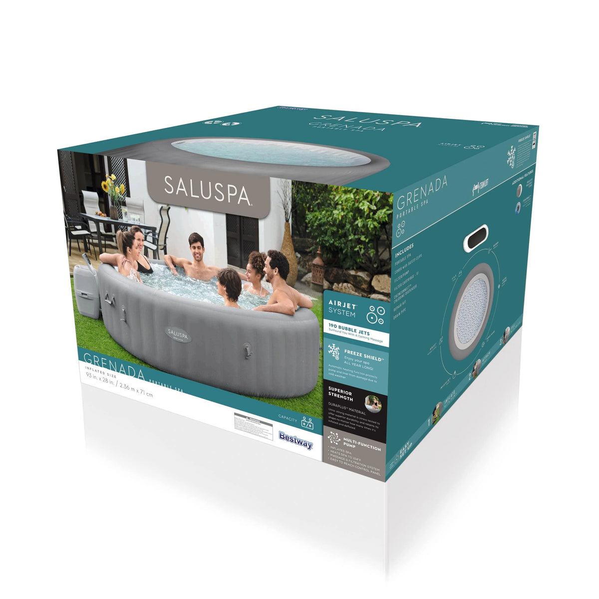 6-8 Person Inflatable Hot Tub Spa U180