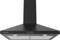 Black 30 inch 450 CFM Vent Hood with Push Button Control 3 Speed Exhaust Fan Ducted and Ductless Convertible B771313