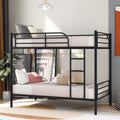Metal Bunk Bed with Trundle, Black P262375