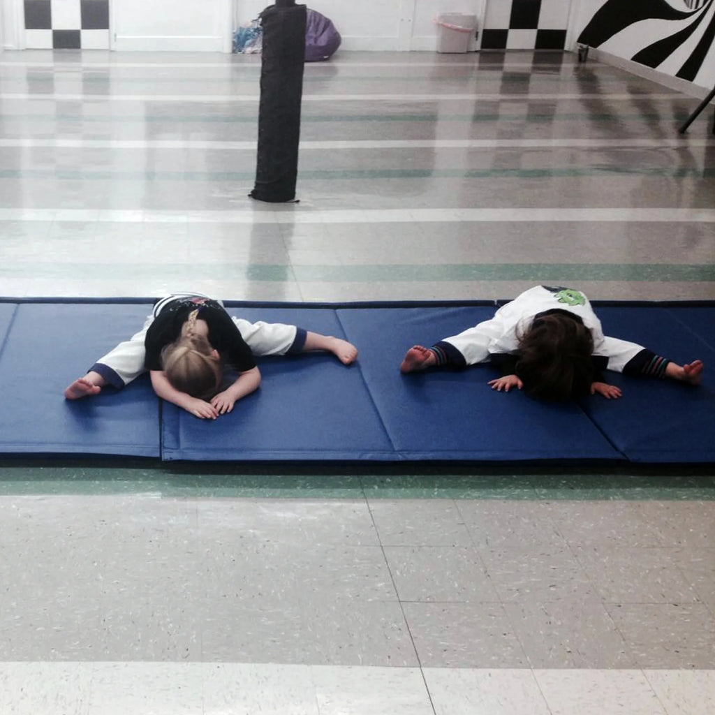 Blue 4x8 Ft x 1-3/8 Inch Folding Gym Mat S4847