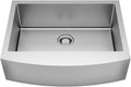 33X22-Inch Stainless Steel Apron Sink with Grid and Drain Y5187