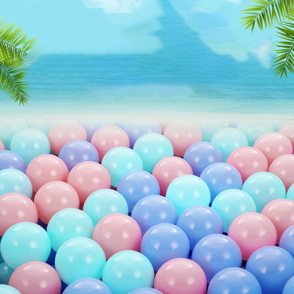 100Pcs Plastic Ocean Balls Pool Accessories I323