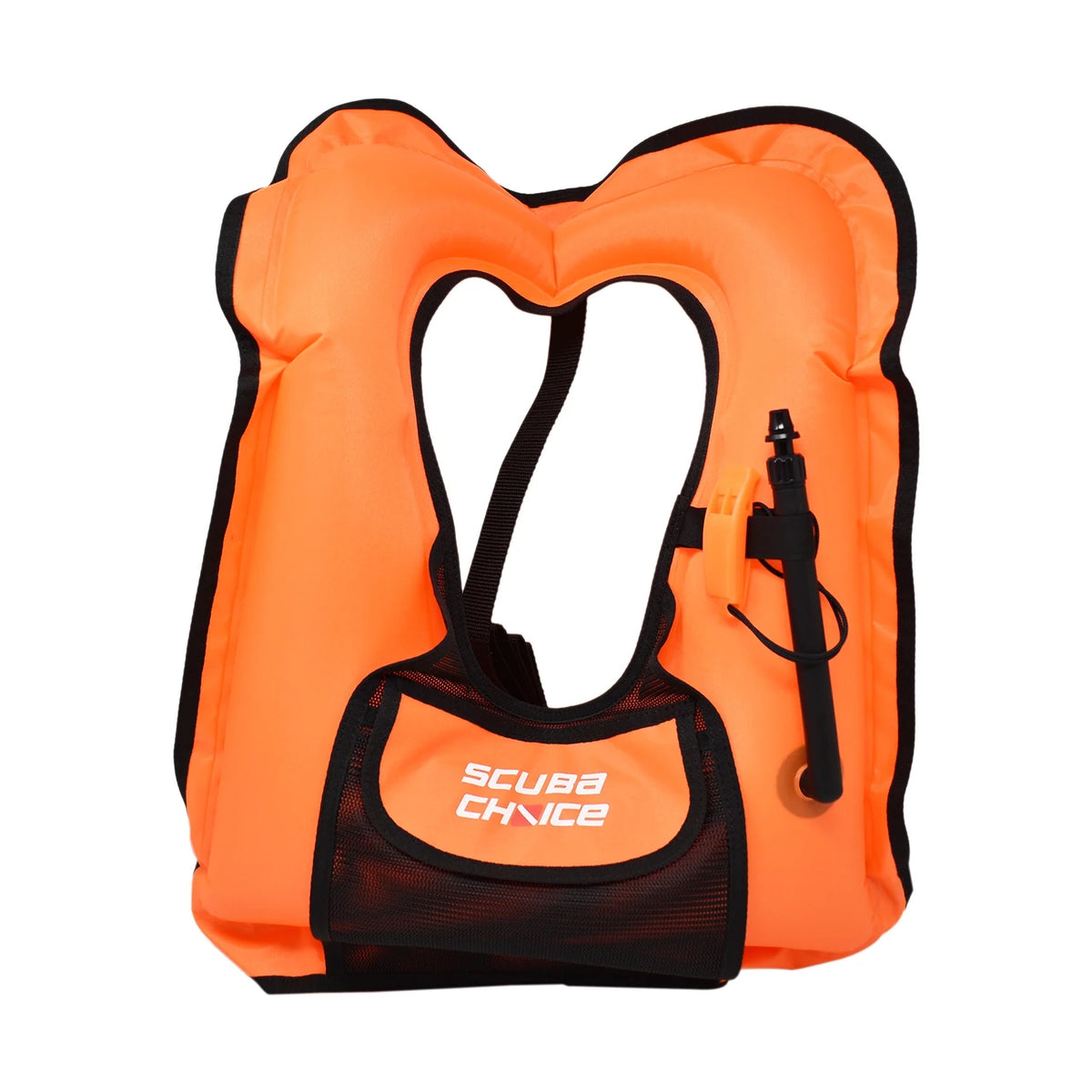 Orange Snorkel Vest With Front Pocket & Whistle R266