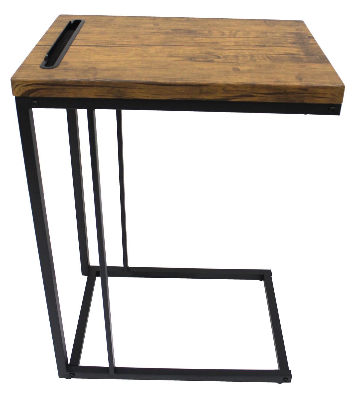 C Shaped Side Table with Coffee Top, 27 Inches B535392