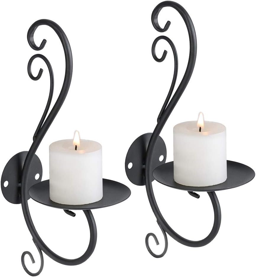 Gold Iron Vine Wall Candle Sconce L7620