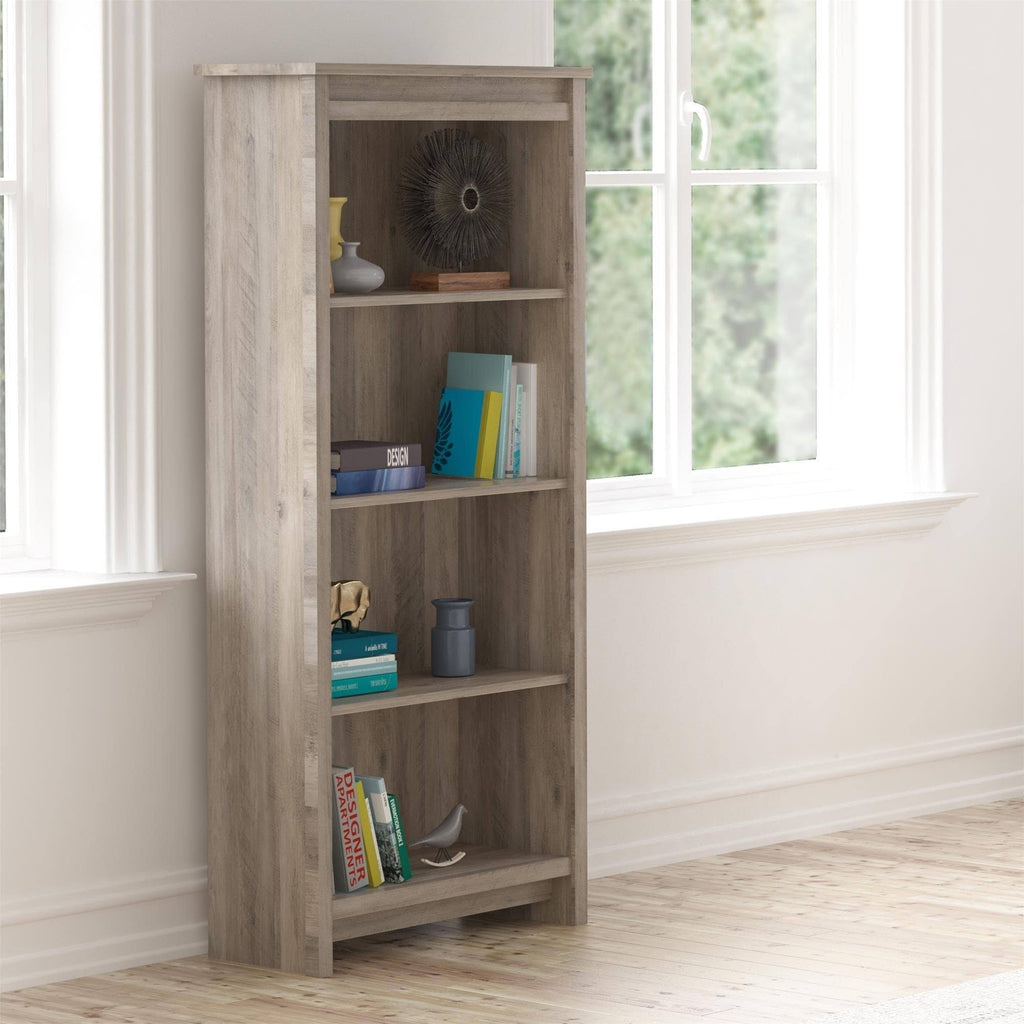 Ivory Oak 4 Shelf Bookcase J7233