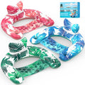 3 Pack Inflatable Pool Float Chairs with Cupholders & Handles S377