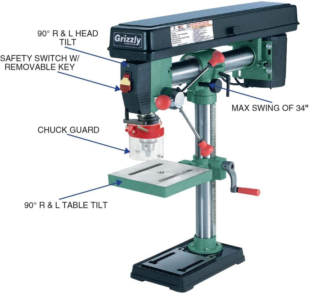34" Benchtop Radial Drill Press E8992