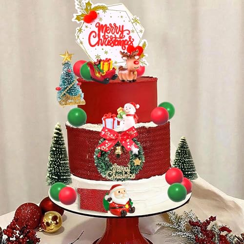 Christmas Cake Topper Cupcake Decoration U89739