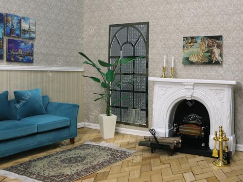 Dollhouse Fireplace and Accessories 1/12 Scale 4pcs G210