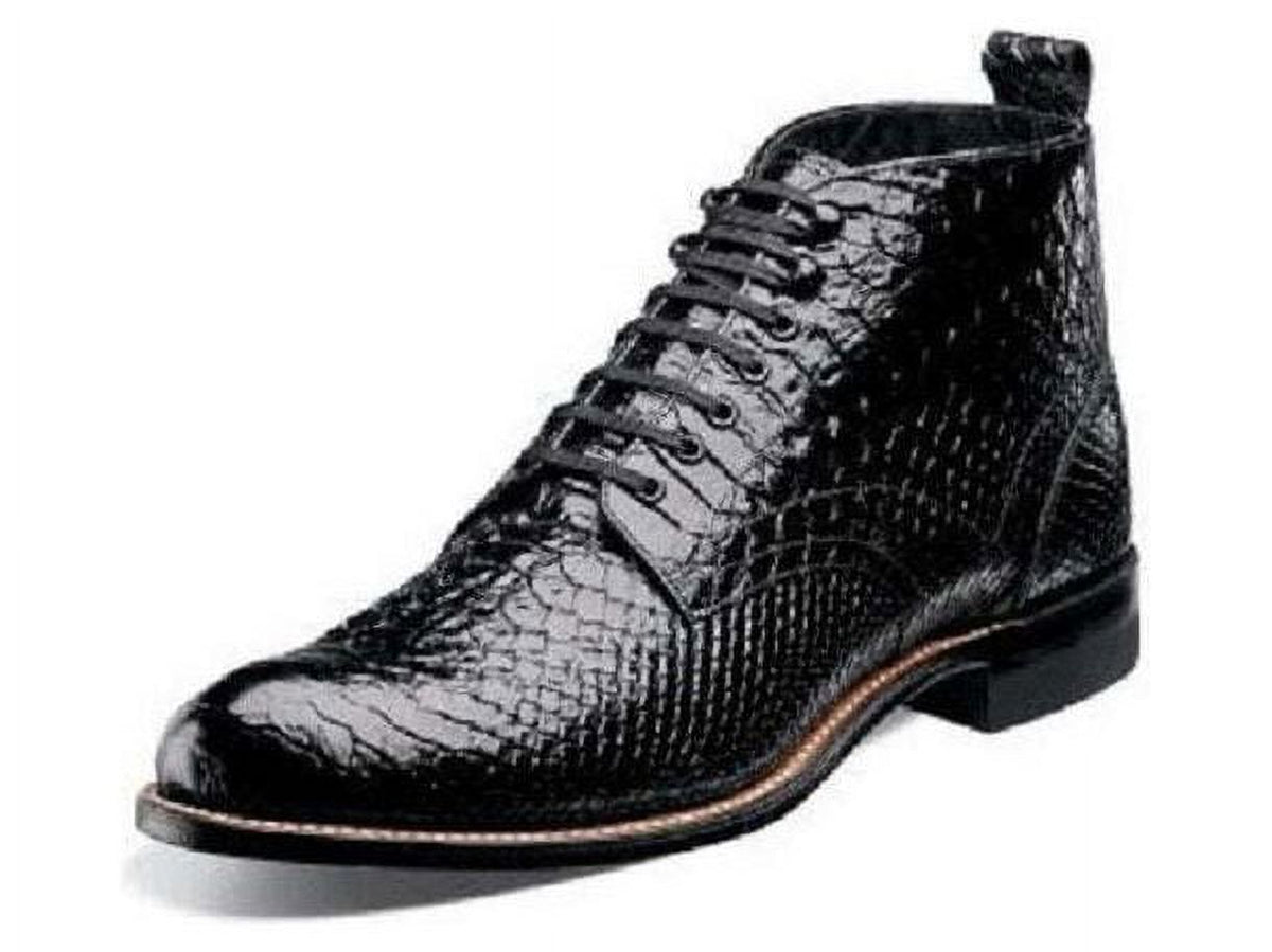 Black Leather High Top Boot S4173