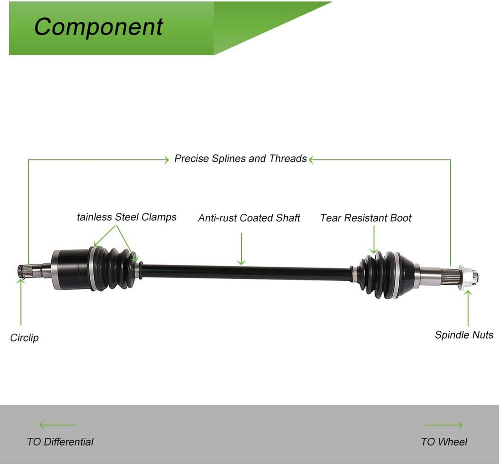 CV Axle Drive Shaft Assembly Pack of 2 V743094