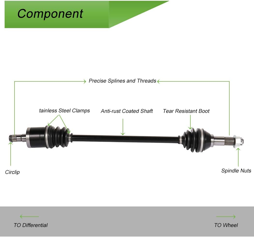 CV Axle Drive Shaft Assembly Pack of 2 V743094