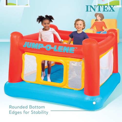 Inflatable Bounce Castle Trampoline with Crawl-Thru Door and Net U31033