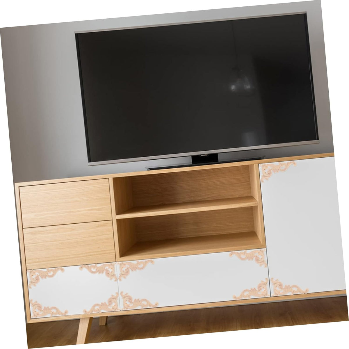 Khaki Rose Wood Carved Furniture Onlays S345