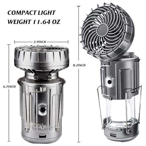 Rechargeable Solar Camping Lantern with Fan Z53433