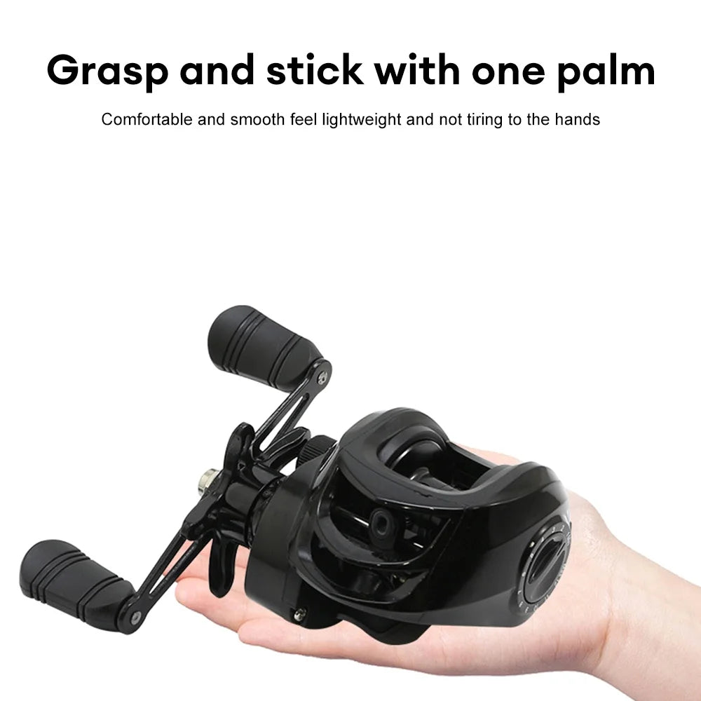 Baitcasting Fishing Reel Graphite Frame 7.2:1 Gear Ratio Low Profile X476