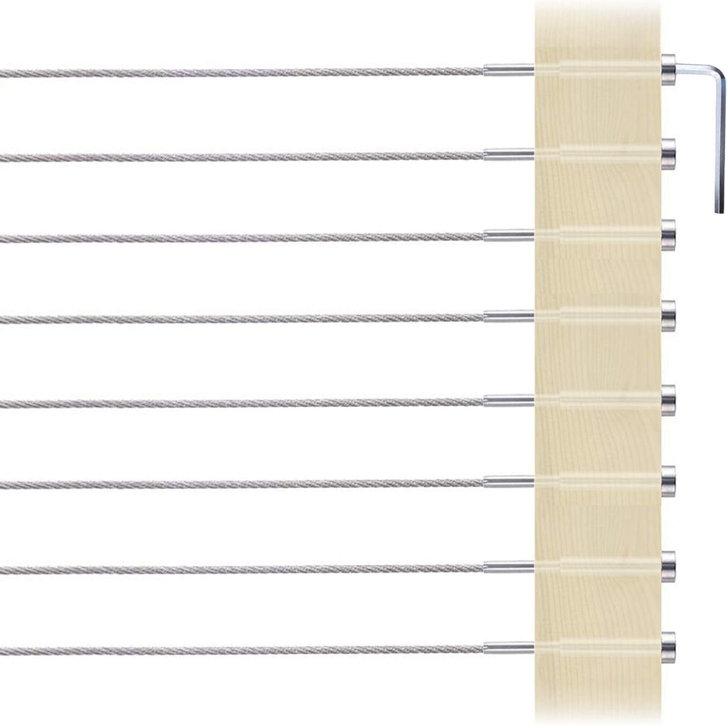 40 Pack Stainless Steel Invisible Receiver and Swage Stud End for 3/16 Inch Cable Railing M34746