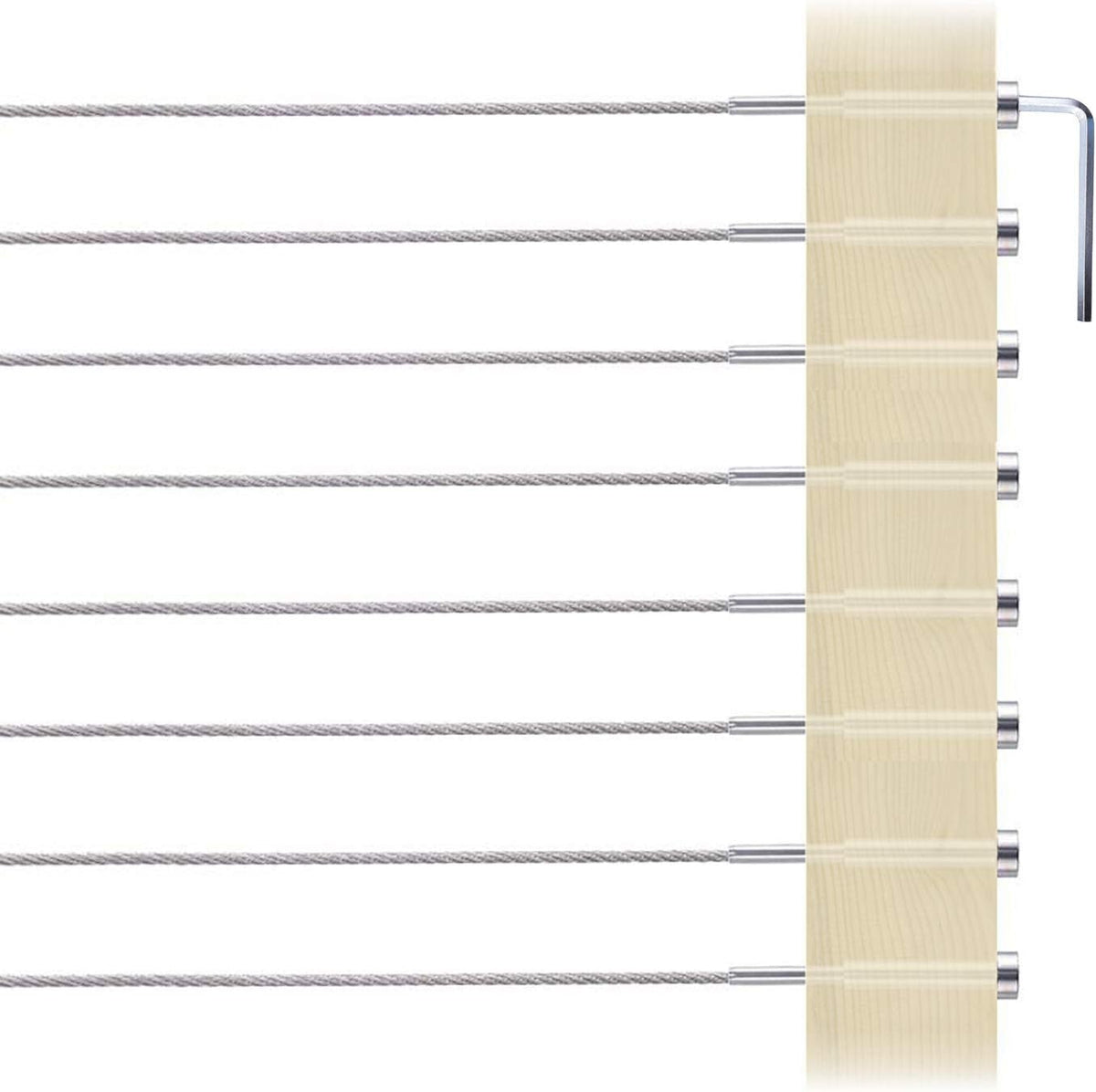 40 Pack Stainless Steel Invisible Receiver and Swage Stud End for 3/16 Inch Cable Railing M34746