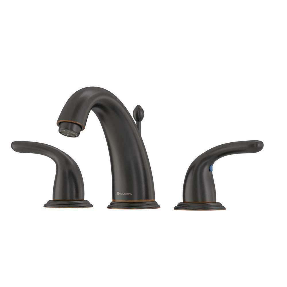 Bronze 2-Handle High-Arc Bathroom Faucet Z812658