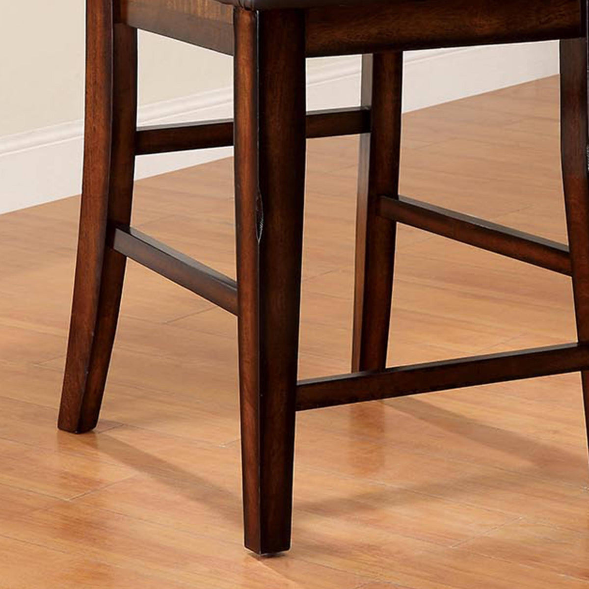 Rustic Cherry Counter Chairs (Set of 2) F58045