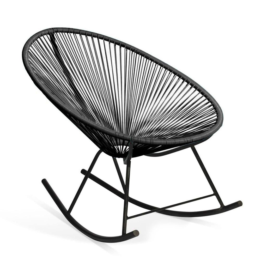 Black Vinyl Indoor/Outdoor Rocking Chair M962