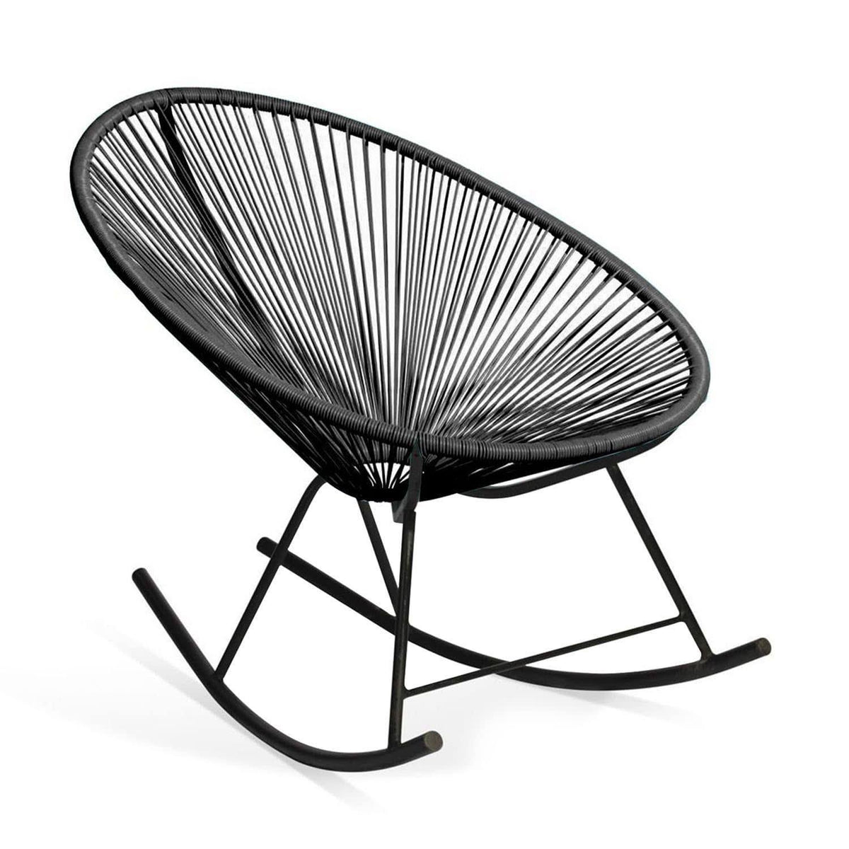Black Vinyl Indoor/Outdoor Rocking Chair M962