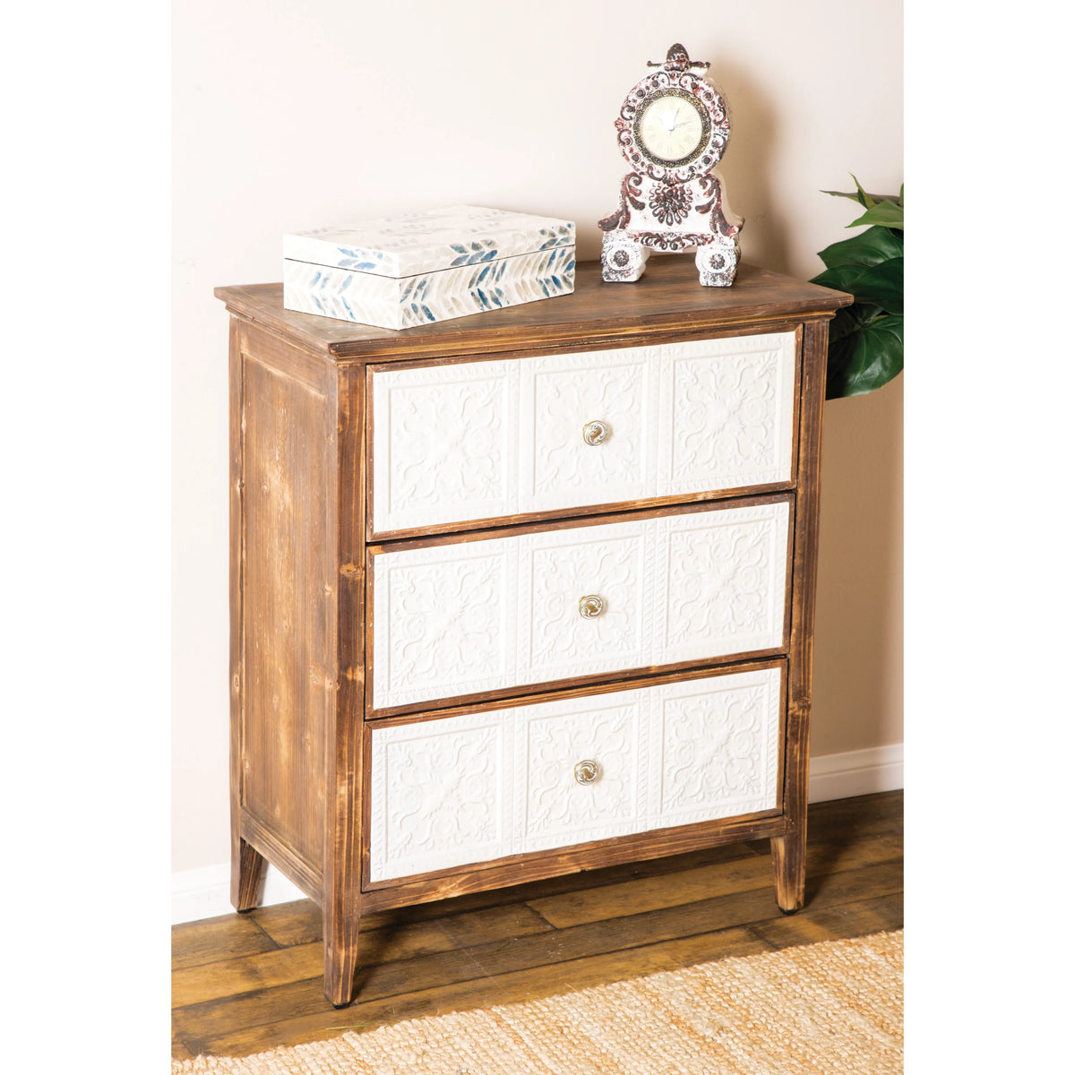Brown Wood Farmhouse Cabinet Z74318