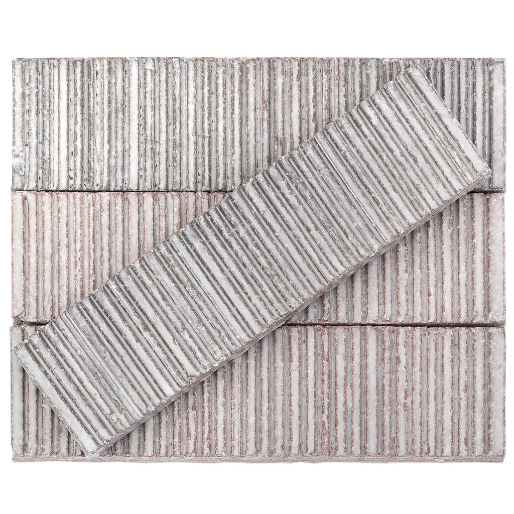 Light Gray Glazed Clay Subway Wall Tile, 30 Pieces 4.30 Square Feet/Case M983