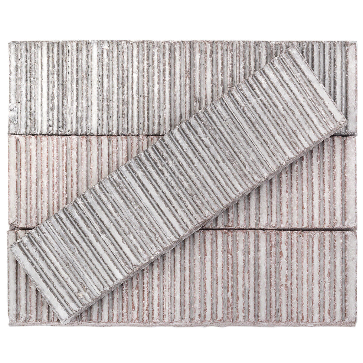 Light Gray Glazed Clay Subway Wall Tile, 30 Pieces 4.30 Square Feet/Case M983